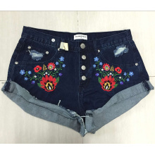 2016 Women Embroidery Fashion Denim Short Jeans